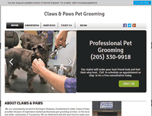 Tablet Screenshot of claws-n-paws.com